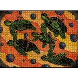 Cakatablo Kaplumbağa İnsan Figürü 1000 Parça Puzzle Yapboz MDF Ahşap
