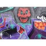 Cakatablo Kırmızı Kurukafa Graffiti Duvar Boyama 120 Parça Puzzle Yapboz MDF Ahşap