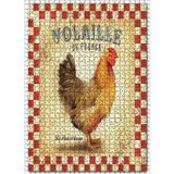 Cakatablo Kümes Hayvanlarından Tavuk Görseli 1000 Parça Puzzle Yapboz MDF Ahşap