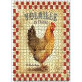 Cakatablo Kümes Hayvanlarından Tavuk Görseli 500 Parça Puzzle Yapboz MDF Ahşap