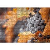 Cakatablo Kuru Yapraklar ve Kara Üzümler 1000 Parça Puzzle Yapboz MDF Ahşap