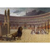 Cakatablo Martryrs'in Son Duası Tablo Arena Aslan 1000 Parça Puzzle Yapboz MDF Ahşap