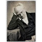 Cakatablo Masaya Yaslanmış Artur Şopenhager 1000 Parça Puzzle Yapboz MDF Ahşap