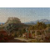 Cakatablo Massa Di Carrara Kalesi 1000 Parça Puzzle Yapboz MDF Ahşap