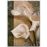 Cakatablo Mektup Beyaz Çiçek Görseli 1000 Parça Puzzle Yapboz MDF Ahşap