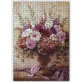 Cakatablo Mermer Vazo İçindeki Karışık Çiçekler 1000 Parça Puzzle Yapboz MDF Ahşap