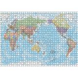 Cakatablo Modern ve Güncel Dünya Haritası 1000 Parça Puzzle Yapboz MDF Ahşap