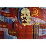 Cakatablo Mozaik Lenin ve Orak Çekiç 1000 Parça Puzzle Yapboz MDF Ahşap