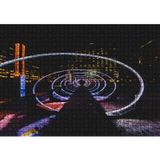 Cakatablo Neon Spiral Tünel ve Adam 1000 Parça Puzzle Yapboz MDF Ahşap