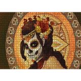 Cakatablo Ölü Gelin ve Arkasında Kurukafa Desenleri 1000 Parça Puzzle Yapboz MDF Ahşap, P17014-1000