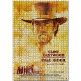 Cakatablo Pale Rider Clint Eastwood Afiş 1985 Film Afişi 1000 Parça Puzzle Yapboz MDF Ahşap