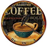 Cakatablo Retro Espresso Kahve Fincanı Duvar Saati