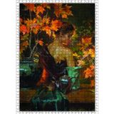 Cakatablo Saksıda Çiçek Kadın 1000 Parça Puzzle Yapboz MDF Ahşap