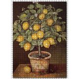Cakatablo Saksıda Limon Ağacı Resm Görseli 1000 Parça Puzzle Yapboz MDF Ahşap