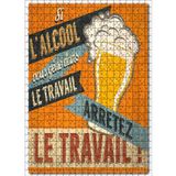 Cakatablo Seyhatte Alkol Partisi Afişi Görseli 500 Parça Puzzle Yapboz MDF Ahşap