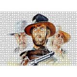 Cakatablo Sinema Afişi 1965 Adam Film Clint Eastwood 1000 Parça Puzzle Yapboz MDF Ahşap