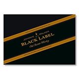 Cakatablo Siyah Zemin Johnnie Walker Black Label Logo Mdf Ahşap Tablo