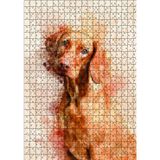 Cakatablo Suluboya Av Köpeği 500 Parça Puzzle Yapboz MDF Ahşap