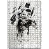 Cakatablo Suluboya Efekt Kovboy Rodeo ve Denge 500 Parça Puzzle Yapboz MDF Ahşap