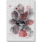 Cakatablo Suluboya Efekt Yaprakların Arasındaki Göz 500 Parça Puzzle Yapboz MDF Ahşap