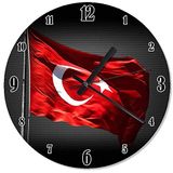 Cakatablo Türk Bayrağı Duvar Saati