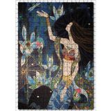 Cakatablo Uzun Saçlı Zayıf Kız ve Yusufçuk Minyatür 500 Parça Puzzle Yapboz MDF Ahşap