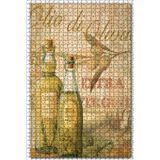 Cakatablo Zeytin Yağı Şişeleri Görseli 1000 Parça Puzzle Yapboz MDF Ahşap