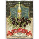 Cakatablo Zeytin Zeytin Yağı Afişi Görseli 1000 Parça Puzzle Yapboz MDF Ahşap