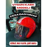 Çakay Kask Çene Açık Kırmızı (Uygun Kask Model) - Standart