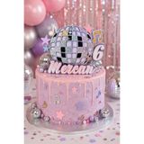 caketopper Disko Topu Temalı Kız Çocuk Yetişkin Doğum Günü İsme Özel 3D Pasta Süsü Disco Cake Topper