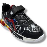 Cakgo 836-26 Deri Spiderman Baskılı Cırtlı Erkek Çocuk Sneaker Siyah Beyaz 31-35