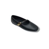 Cakgo Ceylan Shoes 123-26 Cilt Deri Tokalı Tek Bantlı Anatomik Kadın Babet
