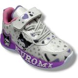 Cakgo Kuromi 725-26 Simli Parlak Deri Anatomik Kız Çocuk Sneaker Beyaz Lila 26-30