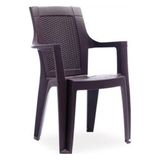 Cakha Caka Elegance Rattan Desenli Plastik Koltuk Kahve