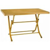 Cakha Evimdeyokyok Katlanır Plastik Masa Teak 70X120 cm Metal Ayak