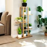 Çakır Home Çam Ahşap 5 Katlı Çiçeklik Saksılık Çiçek Standı Dekoratif Raf Çok Amaçlı Kullanım