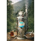 ÇAKIR - Piknik Semaveri, Odunlu Semaver, Odunlu Semaver, Üstten Demlikli 7,5 Litre 80 Bardak