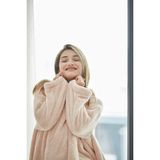 Cakkatex Peluş Wellsoft Ekstra Yumuşak Giyilebilir Battaniye - 130 x 170 cm - Pudra Pembe
