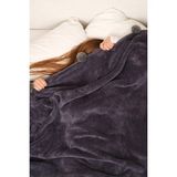 Cakkatex Ponponlu Ekstra Yumuşak Wellsoft Tv Battaniyesi|Koltuk Battaniyesi - 130 x 170 cm - Antrasit