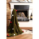 Cakkatex Ponponlu Yeniyıl Özel Seri Wellsoft Tv Battaniyesi |yılbaşı Battaniyesi - 130 x 170 cm - Haki