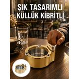 Çakmak Entegreli Küllük Yeniden Doldurulabilir Metal Gövde Yeni Nesil