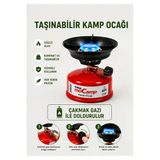 Çakmak Gazı İle Doldurulabilen Taşınabilir Kamp Ocağı; Kamp, Piknik, Balıkçılık Ve Doğa Yürüyüşlerinde Pratik Kullanım Sunan Kompakt Gazlı Ocak.