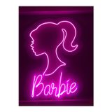 Çakra Barbie Yazılı Neon Led Işıklı Tablo (Pembe Neon Led12V 100X70Cm)