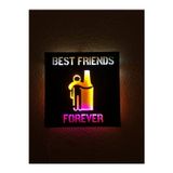 Çakra Best Friends Led Işıklı Tablo Ahşap 50X40Cm