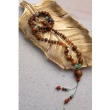 ÇAKRA DOĞAL TAŞ KUKA, RUDRAKSHA, AKİK, LAPİS LAZULİ, AVENTURİN, AMETİST DOĞAL TAŞLI 108 ÇAKRA MALA- UZUN KOLYE