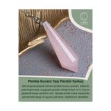ÇAKRA DOĞAL TAŞ Pembe Kuvars Taşı Pandül Sarkaç