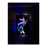 Çakra Fishing (Balıkçılık Temalı) Led Işıklı Ahşap Tablo 50X35Cm