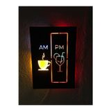 Çakra Gündüz-Gece Temalı LED Işıklı Ahşap Tablo 50X33CM