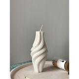 Çakra Küçük Spiral Model Kokulu Vegan Soya Mum - Kiraz Çiçeği