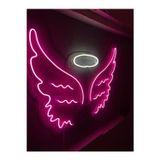 Çakra Neon Melek Kanadı Tasarım Led Tablo (4Mm Pleksi-100X70Cm)